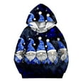 thumbnail image 4 of Sudadera con capucha para niños, con estampado navideño de invierno, larga, con terciopelo, informal y cómoda, de manga larga, de poliéster., 4 of 5