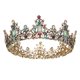 thumbnail image 1 of Corona de reina barroca con joyas: coronas y tiaras de boda con diamantes de imitación para mujeres, accesorios para el cabello para fiestas de disfraces con piedras preciosas, 1 of 5