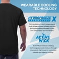 thumbnail image 4 of Arctic Cool T-Shirt à Col Rond pour Homme à Refroidissement Instantané avec Poche, Vêtement de Travail, Évacuation de l'Humidité, Protection Solaire UPF 50+, Manches Courtes / T-Shirt Léger et Respirant pour le Travail, Noir Frais, TTTG, 4 of 4