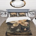 thumbnail image 2 of Designart "Vintage Lotus Blooming in the Pond I" Floral Lotus Bedding Covert Set - Floral White Country Charm Bed Set With 2 Shams, 2 of 6