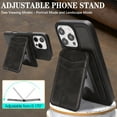 thumbnail image 6 of Allytechgroup 2 in 1 Wallet Case for Apple iPhone 14, Detachable Magnetic Cards Holder RFID Blocking [Compatible with Magsafe] Drop Protective Lightweight Phone Case for Women Men,Black, 6 of 11