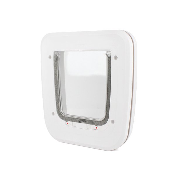 pet door for cats and dogs, the pet door closes automatically, the frame is safe and