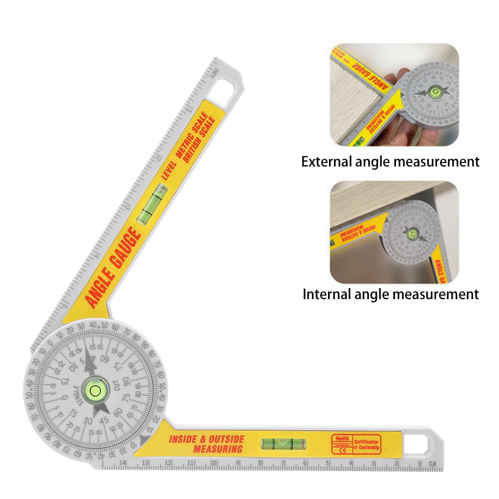 1x Goniometer Angle Finder Miter Gauge Arm Measure Ruler Plastic Protractor for sale online 