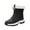 Black, variant on Women's Waterproof Winter Snow Boots Warm Lace up Fleece Lined Walking Mid-Calf Booties(Dark Gray,6)