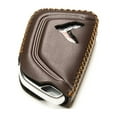 thumbnail image 4 of Vitodeco Genuine Leather Smart Key Fob Case with Leather Key Strap Compatible for Chevrolet Corvette (2020 - 2026 Models) - 7-Button, Brown, 4 of 6