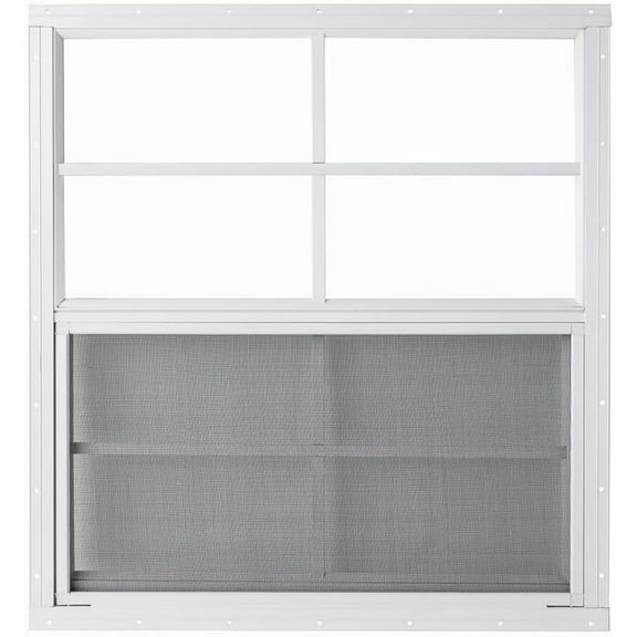 24 x 27 White Flush Mount Window, Great for Sheds, Playhouses, Barns, and Garages!