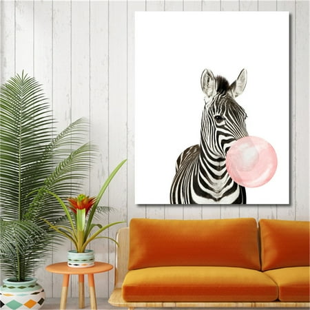 Moaere Funny Koala Bear Zebra Canvas Art Oil Printed Paintings Baby Moaere Funny Koala Bear Zebra Canvas Art Oil Printed Paintings Baby Room Decor Unframed