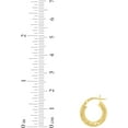 thumbnail image 2 of Floreo 10k Yellow Gold 15mm x 3mm Diamond Cut Round Tube Hoop Earrings, 2 of 3