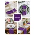 thumbnail image 3 of Violet Birthday Cloth Napkins Set of 8 Reusable Dinner Napkins, Colorful Confetti Ribbons Polka Dots Classroom Cocktail Napkin Washable Table Napkins for Wedding/Holiday Party/Baby Shower 20"x20", 3 of 7