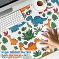 thumbnail image 2 of Long Mouse Pads for Desk,White Colorful Dinosaurs Jungle Pattern Desk Mats on Top Of Desks, Desk Mouse Pad Extra Large with 3mm Non-Slip Base and Stitched Edge for Gaming,Office,Work,Home 47.3"x23.6", 2 of 6