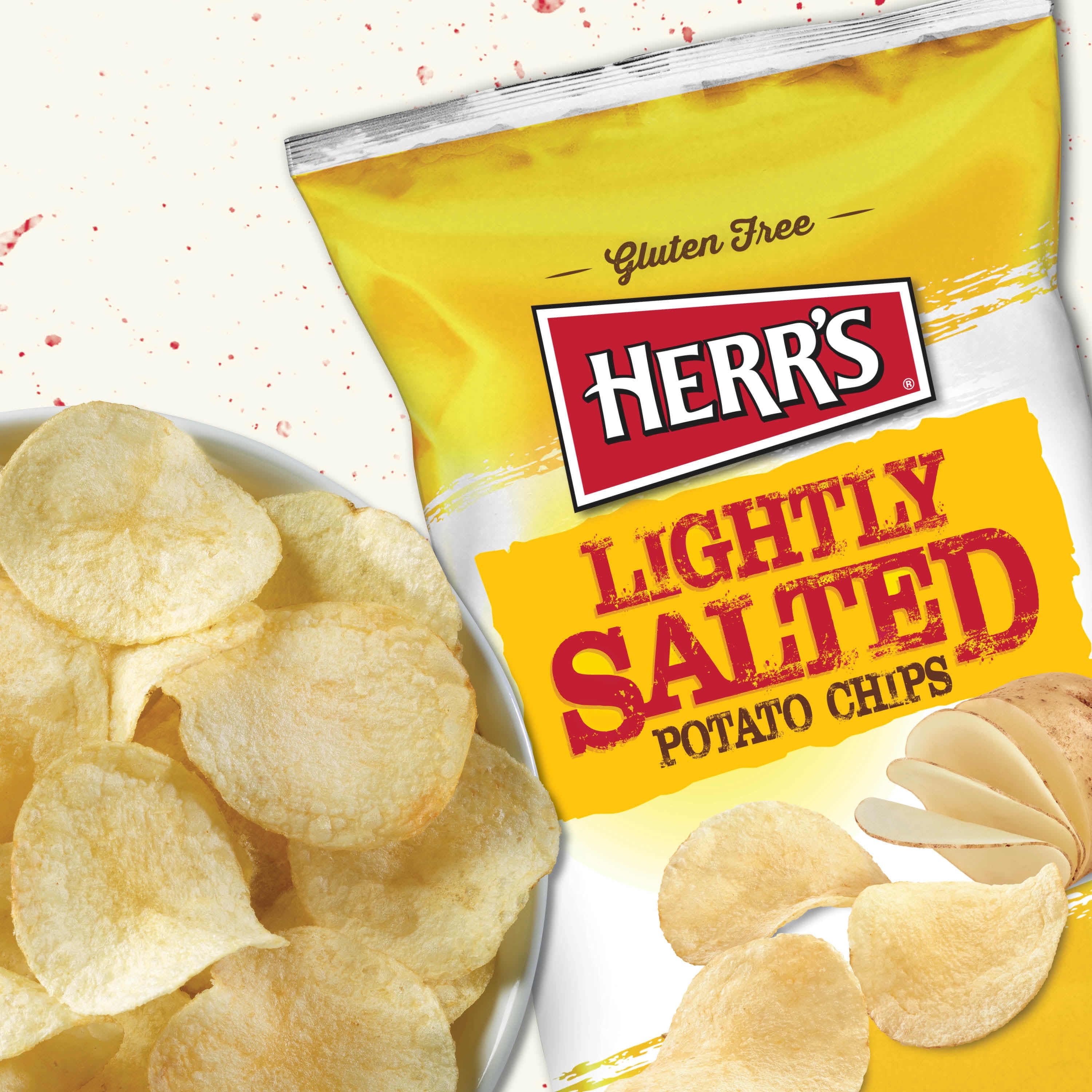 (3 pack) Herr's Lightly Salted Potato Chips 8oz
