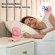 thumbnail image 4 of Ventilador USB Mini ventilador silencioso colgante de mano, USB recargable con 3 velocidades, ventilador plegable y portátil para el hogar, la oficina y los viajes (rosa), 4 of 5