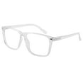 thumbnail image 7 of MARE AZZURO Oversized Reading Glasses Men Trendy Large Square Readers 100 125 150 175 200 225 250 275 300 350 400 500 600 (Transparent, 1.0), 7 of 7