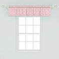 thumbnail image 2 of Ambesonne Pink Damask Window Valance, Thin Delicate Floral, 54" X 12", Pale Pink Rose, 2 of 3