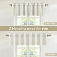 thumbnail image 6 of Driftaway Chris Linen Lined Valance Double Layer Thermal Insulated Blackout Window Valances 3 Inch Rod Pocket Vertical Striped Kitchen Valance for Bathroom 52 Inch by 14 Inch Camel Beige, 6 of 8