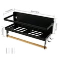 thumbnail image 2 of Spice Rack Organizer Wall Mounted Magnetic Shelf with Paper Towel Holder Roll and Hooks, 2 of 8
