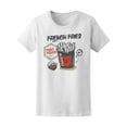 thumbnail image 1 of French Fries Best Fast Food T-Shirt Women -Image by Shutterstock, Female Medium, 1 of 2