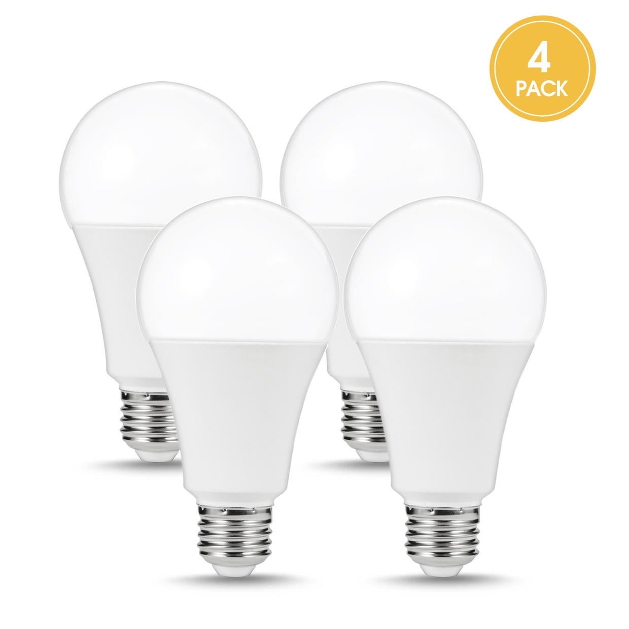 3 Way LED Light Bulb, 50/100/150W Equivalent, Warm White 3000K, E26