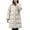 Beige, variant on Mid Length Insulated Puffer Coat for Women Warm Thickened Quilted Winter Jacket L Size Beige