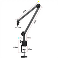 Microphone Stand Adjustable Heavy Suspension Scissor Boom Arm Holder