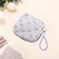 thumbnail image 3 of Unique Bargains 1 Pc Tulip Square Makeup Bag for Business Travel Purple Polyester, 3 of 5