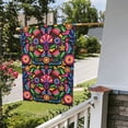 thumbnail image 5 of Wukai Colorful Floral Embroidery Mexican Garden Flags Double Sided Welcome Garden Yard House Flags Outside Outdoor House (Only Flag), 5 of 8