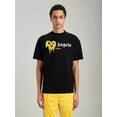 thumbnail image 3 of PALM Palm Angel ANGELS21SS letras de graffiti disueltas LOGO suelta cuello redondo camiseta de manga corta verano para hombresGraffiti De Letras Azul Negro, 3 of 5