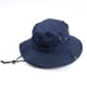 thumbnail image 4 of Sombrero de pescador para hombre, sombrero de verano para sombrilla, sombrero de protección solar para montañismo al aire libre, sombrero informal de jungla monocromático con borde redondo para hombre, 4 of 6