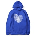 thumbnail image 5 of Penkiiy Sweat à Capuche Imprimé Col Rond pour Femmes, Manches Longues, m Bleu, 5 of 5