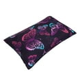 thumbnail image 3 of Balery Purple Butterfly Pillow Covers,Bed Pilowcases,Reversible Plush Throw Pillow Covers End Pillow Encasement,Pillow Case - 20"X30", 3 of 9