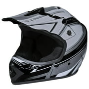 Youth Frenzy MX ATV off-road Helmet DOT Approved Black/Grey, Youth Large