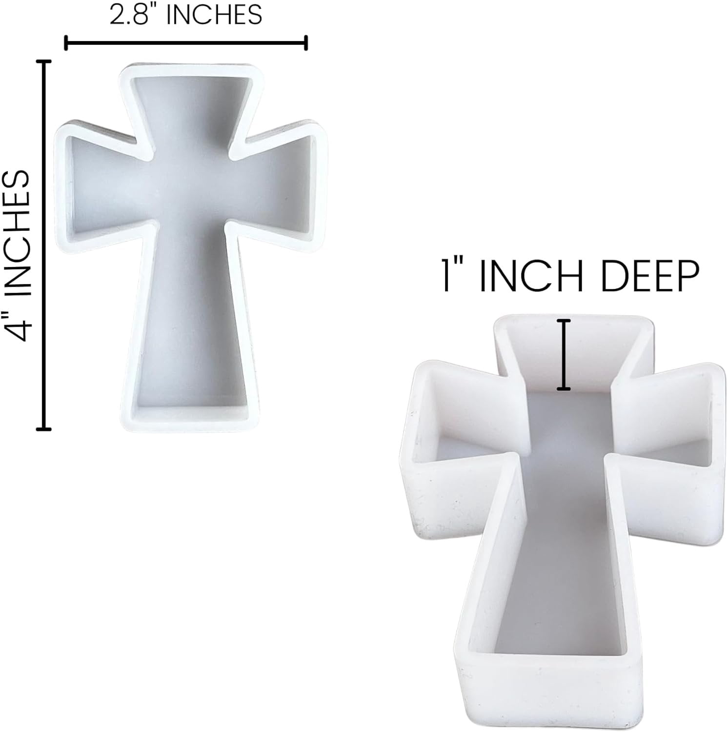 Christian Jesus Religious Car Freshie Silicone Molds  Bulk 4 pk Car Freshener Scented Aroma Bead Oven Safe 450 F He is Risen, Cross, Blessed, I Am Always with You Cardinal
