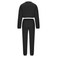 thumbnail image 4 of KIHOUT Clearance Women's Long Sleeve Round Neck Pocket Leisure Tops + Pants Set, 4 of 6