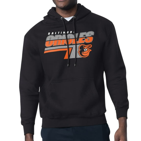Men's Starter Black Baltimore Orioles Logo Push Graphic Hoodie