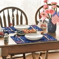 thumbnail image 2 of Sm:)e Firework 4th of July Placemats Set of 4,12 x 18 Inch, Durable and Easy Cleaning Perfect for Independence Day Celebration and Family Gathering,Blue, 2 of 7