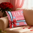 thumbnail image 4 of Housses de Coussin de la Saint-Valentin 45 cm x 45 cm, Imprimé Recto Verso, Carreaux Rouges, Housse de Coussin de Sofa en Coton pour Chambre, Déco Maison, 4 of 6