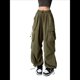 thumbnail image 2 of Pantalones Cargo para Mujer, Pantalones Casuales de Senderismo, Pantalones Holgados Y2K de Cintura Alta con Múltiples Bolsillos Verde XXL, 2 of 9