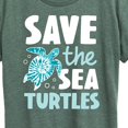 thumbnail image 3 of Instant Message - Save The Sea Turtles - Women's Short Sleeve Graphic T-Shirt, 3 of 6