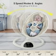 thumbnail image 7 of Babyomi Baby Swing for Infant, Electric Bluetooth Swing Rocker with 5 Sway Speeds& 10 nursery rhyme ,, beige, 7 of 7