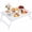 White, variant on Lorveina Bamboo Bed Tray Table with Folding Legs Breakfast Serving Tray Laptop Desk for Bed Sofa Eating and Snacks, Natural