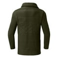 thumbnail image 4 of Dpytoraw Turtleneck Sweater Mens Leather Button Long Sleeve Knit Cardigan Jacket, 4 of 4
