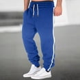 thumbnail image 2 of sususu Mens Sweatpants Joggers,Men's Casual Pants Slim Fit Design For Everyday Wear Comfortable Stretch Fabric Versatile Fall Winter Style Easy Outerwear Pairing,Blue,XXL, 2 of 5