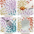 thumbnail image 4 of 60x84inches Dahlia Pinnata Rectangle Tablecloth Colorful Flowers Abstract Geometric Modern Art Table Cloth Washable and Durable Fabric Table Cover for Kitchen Dining Room Patio Home Decor, 4 of 7