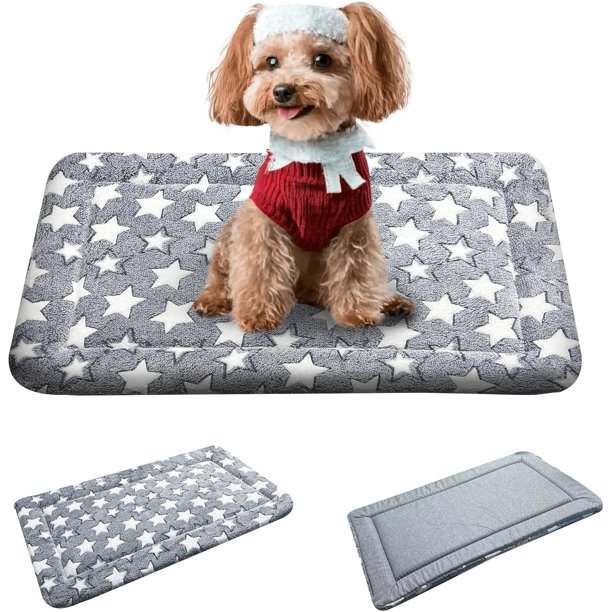 Dog Bed Mat - Dog Crate Pad - Reversible Dog Mat for Pet Comfort - Soft Bed Crate Pads with Dual-Sided Design for All Seasons - Durable, Machine Washable Dog Mat for Crates, Travel, and Home
