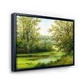 thumbnail image 3 of Designart 'Spring Trees With Green Pond' Country Framed Canvas Wall Art Print, 3 of 5