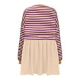 thumbnail image 4 of DailyTrove Women's Short Sleeve Striped Two-Piece Set, Crop Top & Skirt, Summer Casual & Trendy Wear, Modern Fit, 4 of 6
