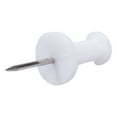 thumbnail image 5 of JAM Paper Colorful Push Pins, White Push Pins, 1in, 100/Pack, 5 of 6