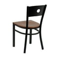 thumbnail image 4 of Flash Furniture HERCULES Series Black Circle Back Metal Restaurant Chair - Cherry Wood Seat, 4 of 7