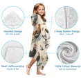 thumbnail image 7 of Beige Chicken Breed Pattern Hooded Bath Towel，60"x35" for Ages 3 To 12 Kids, Quick Dry Lightweight Soft Microfiber Hood Beach Towel Cover Up for Kids, 7 of 7