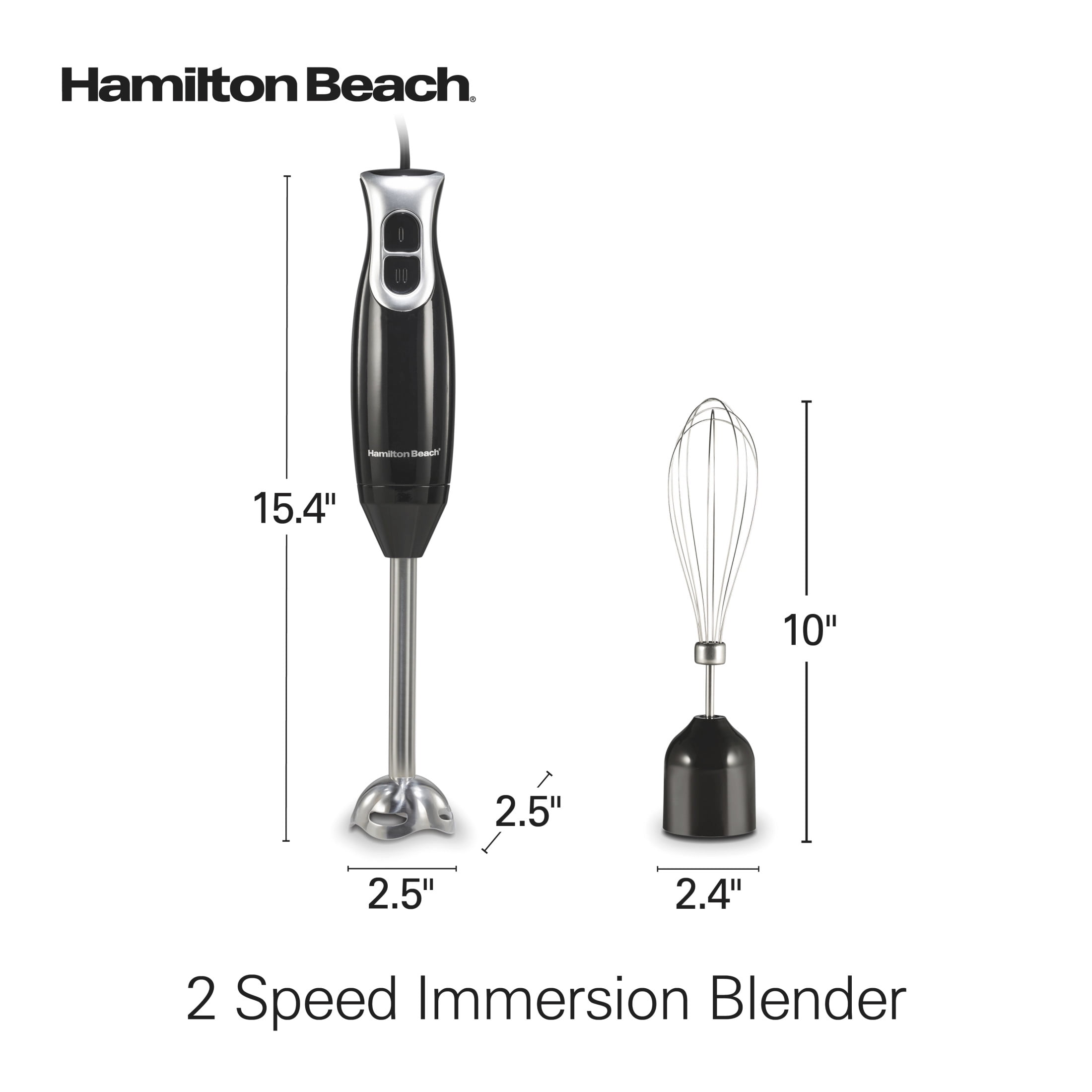 Hamilton Beach 2-Speed Immersion Hand Blender for Kitchen with